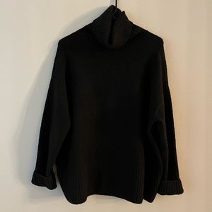 & other stories black turtle neck sweater